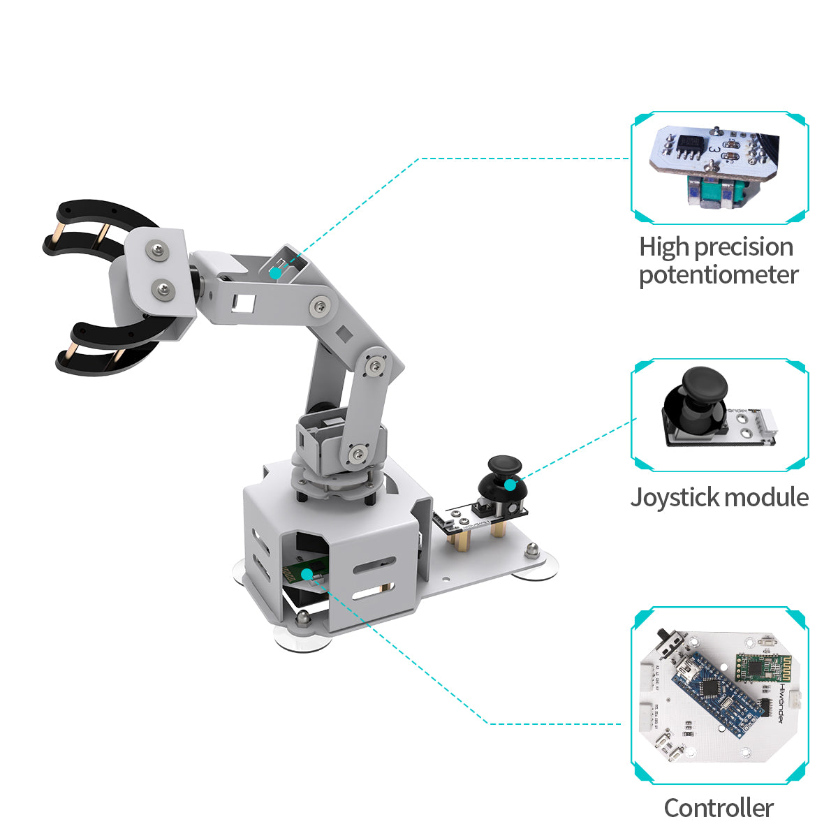 Hiwonder Synchronization Controller for Robot with Bluetooth Communication Arduino Programming Real-time Control Hiwonder Synchronization Controller for Robot with Bluetooth Communication Arduino Programming Real-time Control